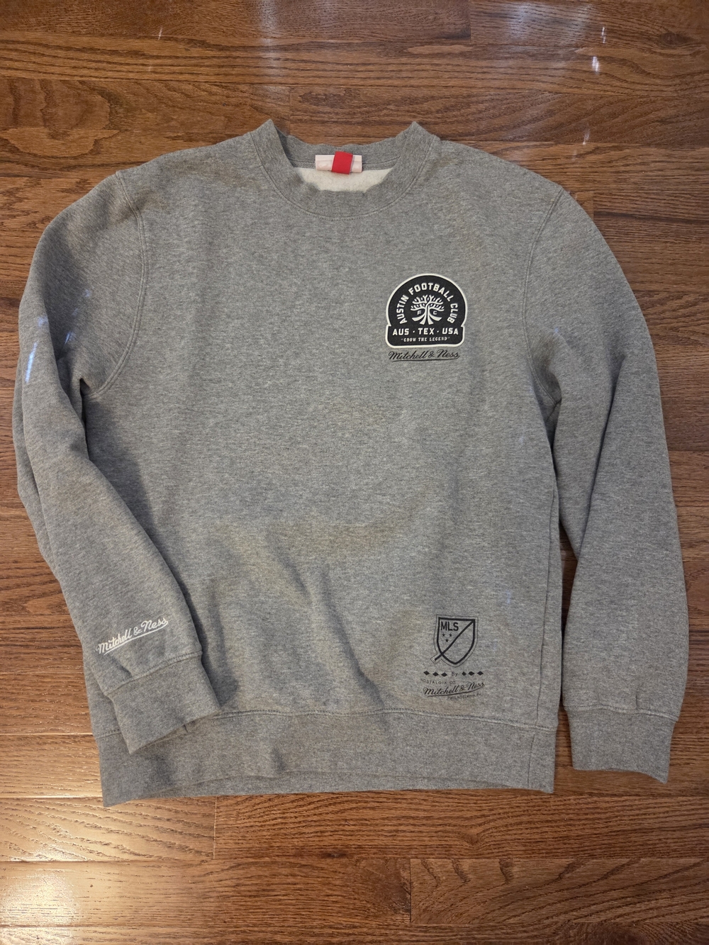 Limited Edition Austin FC Mitchell & Ness Gray Crewneck Sweatshirt, M